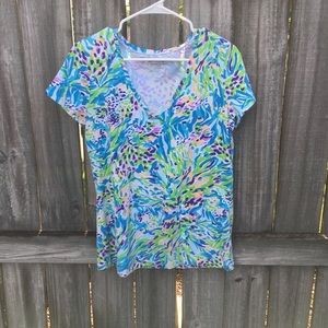 Lilly Pulitzer L Michele Sea Soiree short sleeve